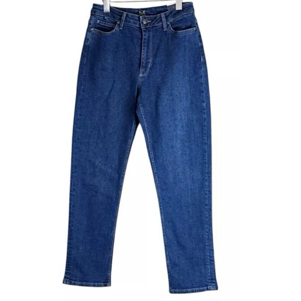 Crew Clothing Company Women's Dark Wash Girlfriend Jeans Stretch Size 10 NWT